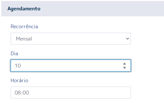 Interface de Agendamento