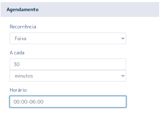 Interface de Agendamento