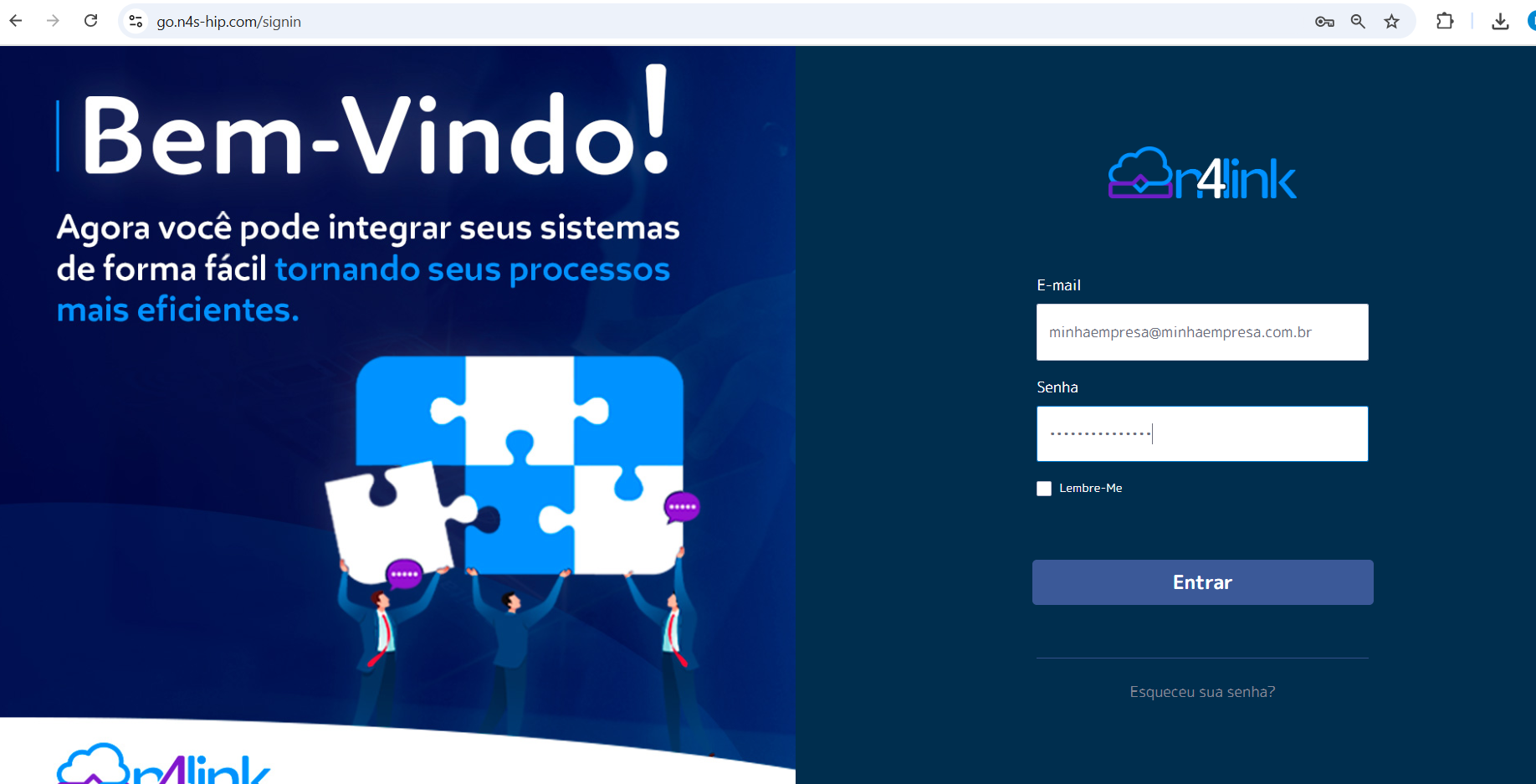 Tela de Login N4LINK