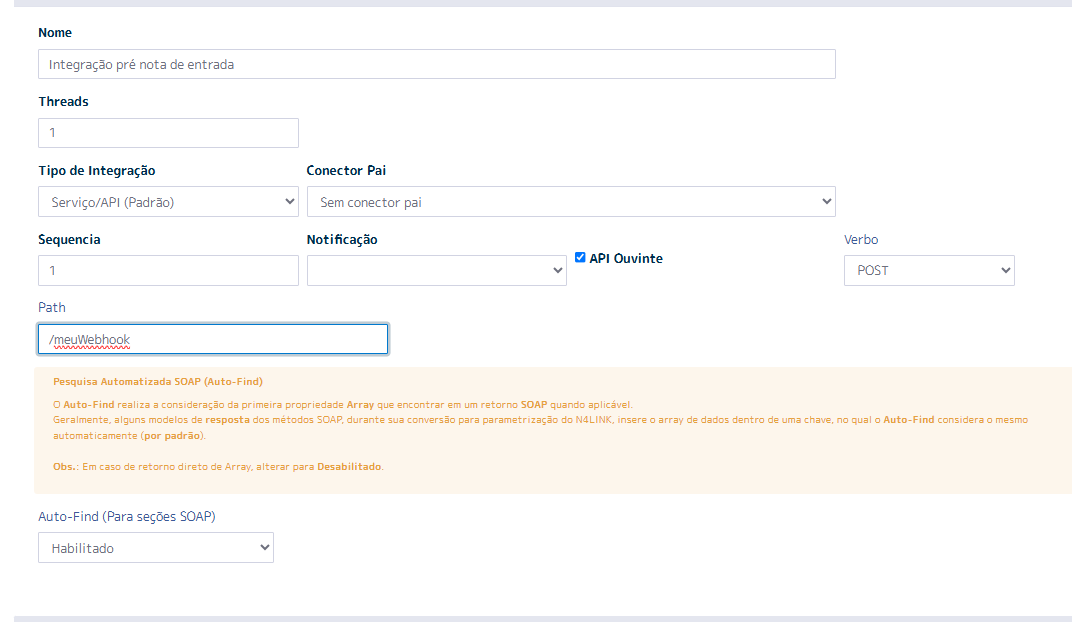 Configuração de Webhook